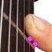 A small image showing how one fretting finger presses two strings simultaneously with its pad