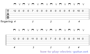 melodic guitar picking exercise