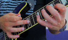 A thumbnail - performing two-nanded tapping